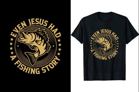 h1Fishing T-shirt Design Even Jesus Had – A Versatile Graphic for Crafters and Etsy Sellers/h1
