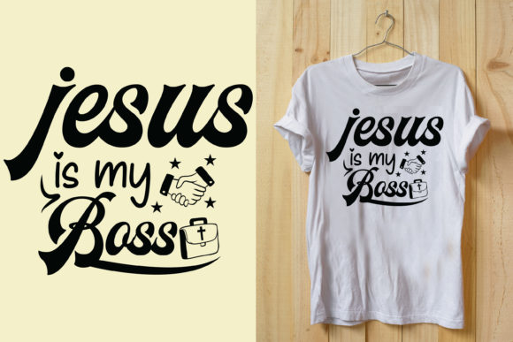 Jesus is My Boss T-Shirt Design: A Bold Graphic for Faith-Centered Branding