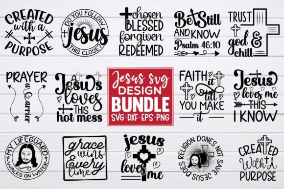 Jesus Svg Design Bundle for T-Shirt Graphics & Brand Visuals