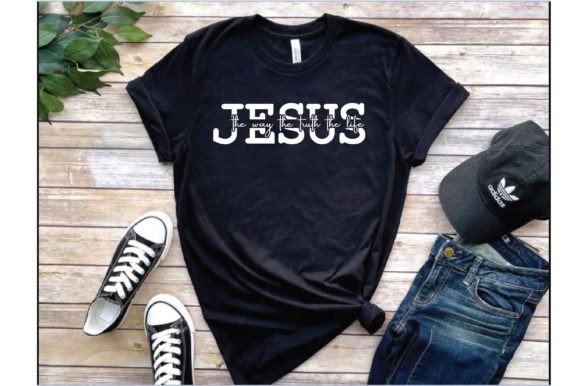 Jesus the Way the Truth the Life – Clean Typography T-Shirt Graphics for Modern Branding