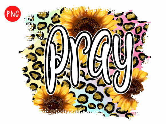 Pray Colorful Leopard PNG, Jesus Png – Bold Christian Graphics for T-Shirt Designs & Blog Visuals