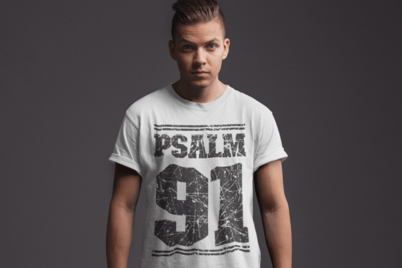 Psalm 91 Christian Graphics for T-Shirt Designs & Blog Visuals